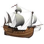 Caravel. 3D Model.