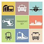 Transport icons. Set for you design