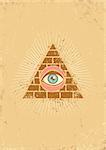 Poster with pyramid and eye