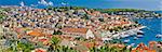 Town of Hvar aerial panorama, Dalmatia, Croatia