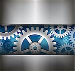 Gear wheel abstract background. Vector illustration