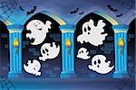 Haunted castle interior theme 8 - eps10 vector illustration.