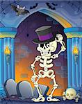 Wall alcove with Halloween theme 9 - eps10 vector illustration.