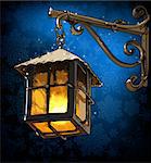 lantern in the winter night, this illustration may be useful as designer work