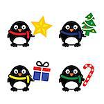 Xmas holidays vector icons collection
