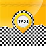 Abstract taxi background with ripped paper and gps pointer