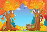 Autumn tree theme composition 1 - eps10 vector illustration.