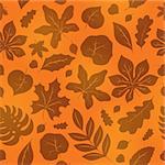Seamless background with leaves 1 - eps10 vector illustration.
