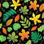 Seamless background with leaves 4 - eps10 vector illustration.