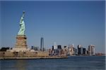 Statue Of Liberty with New York City Skyline, New York, USA