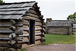 Log Buildings at Valley Forge National Historical Park, Pennsylvania, USA