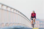 Young Japanese girl cycling