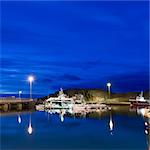 Harbour at dusk, Stykkisholmur, Snaefellsnes, Iceland