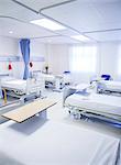 Empty beds in hospital room