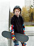 Boy with skateboard, Stockholm, Sweden