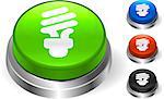 Light Bulb Icon on Internet Button Original Vector Illustration Three Dimensional Buttons