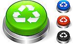 Recycle Symbol On internet Icon Original Vector Illustration Three Dimensional Buttons