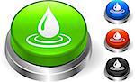 Water Drop Icon on Internet Button Original Vector Illustration Three Dimensional Buttons