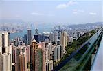 HONG KONG, CHINA - APRIL 29, 2012: Hong Kong Skyline from Victoria Peak on April 29, 2012 in Hong Kong