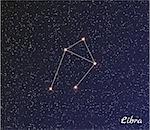 star constellation of libra on dark sky, vector
