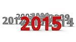 2015 come represents the new year 2015, three-dimensional rendering