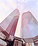 modern glass and steeel office towers in Frankfurt am Main, Germany