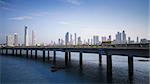 Tourist attractions and destination scenics. Panoramic view of Panama City skyline and highway