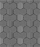 Seamless geometric op art pattern. Vector art.