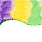 Watercolor paint vector background for Mardi Gras. Also available as a Vector in Adobe illustrator EPS format, compressed in a zip file. The vector version be scaled to any size without loss of quality.