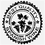 Grunge stamp, quality label for Spanish wine