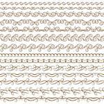 Set of vector borders,  decorative elements for design. Seamless ornament. Page decoration.