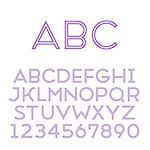 Handmade sans-serif font. Regular inline type. Vector illustration.