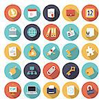 Flat design icons for business and finance. Vector eps10 with transparency.