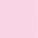 Tile vector pattern with small white polka dots on baby pink pastel background for desktop wallpaper