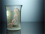 Test tube with dna inside. Concept of manipulation of the genetic code. Clipping path included.