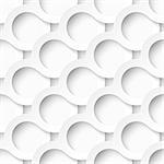 Seamles pattern of white circles with drop shadows. Vector illustration