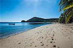 White sandy beach on  Korovou Eco-Tour Resort, Naviti, Yasawas, Fiji, South Pacific, Pacific