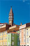 Church of St. George, Tartinijev trg (Tartini Square), Old Town, Piran, Primorska, Slovenian Istria, Slovenia, Europe