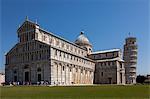 Duomo (Cathedral) with Leaning Tower behind, UNESCO World Heritage Site, Pisa, Tuscany, Italy, Europe