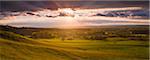 Sunset at a nature reserve at Studland, Dorset, England, United Kingdom, Europe