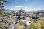 Mu Residence (Mufu) with courtyard in Lijiang Old Town, UNESCO World Heritage Site, Lijiang, Yunnan province, China, Asia