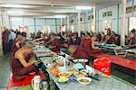 Meal time at Maha Ganayon Kyaung Monastery, Mandalay, Myanmar (Burma), Asia