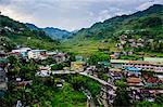 View over the town of Banaue, Northern Luzon, Philippines, Southeast Asia, Asia