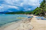 Sandy beach in front of the entrance to the New wonder of the world, the Puerto Princesa underground river, UNESCO World Heritage Site, Palawan, Philippines, Southeast Asia, Asia