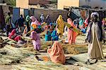 Women selling their goods at the colourful Monday market of Keren, Eritrea, Africa
