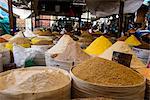 Spice market in the Old Town, UNESCO World Heritage Site, Sanaa, Yemen, Middle East