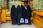 Women shopping at the gold market at the Old Town, UNESCO World Heritage Site, Sanaa, Yemen, Middle East