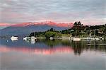 Sunrise over Lake Wanaka, Wanaka, Otago, South Island, New Zealand, Pacific