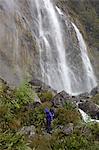 Earland Falls, Routeburn Track, Fiordland National Park, UNESCO World Heritage Site, South Island, New Zealand, Pacific