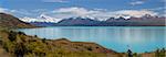 Mount Cook and Lake Pukaki, Mount Cook National Park, UNESCO World Heritage Site, Canterbury region, South Island, New Zealand, Pacific